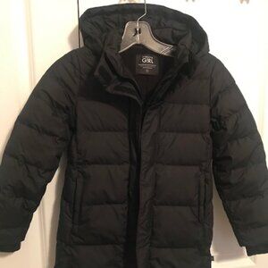 Athleta Girl Hooded Coat, Black, Size Small (7), Excellent Condition